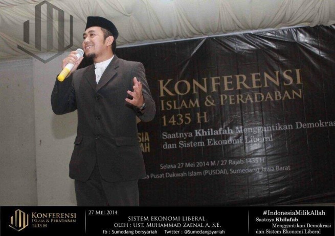 Muhammad Zaenal Arifin, SE sampaikan uraiannya tentang Kebobrokan sistem Ekonomi Liberal