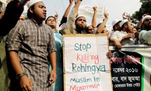 aksi warga bangladesh stop killing rohingya