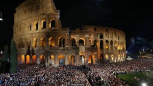 demo di roma italia tuntut ketimpangan