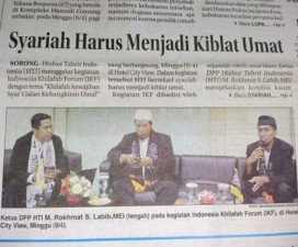 Syariah Harus Menjadi Kiblat Umat